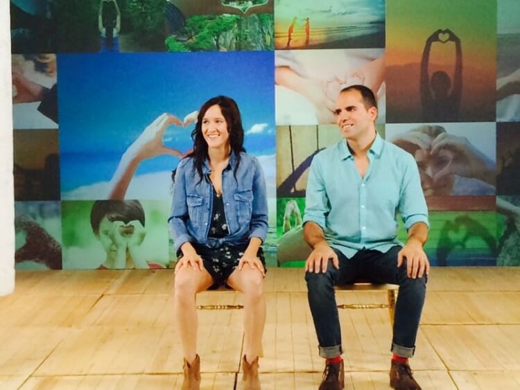 Santi i Mariona al rodatge de l'anunci de 'El Pozo'